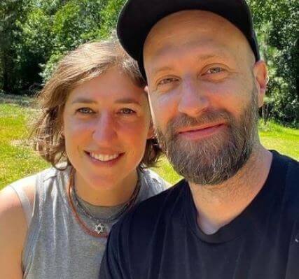 Miles Roosevelt Bialik Stone mother Mayim Bialik with her boyfriend Jonathan Cohen.